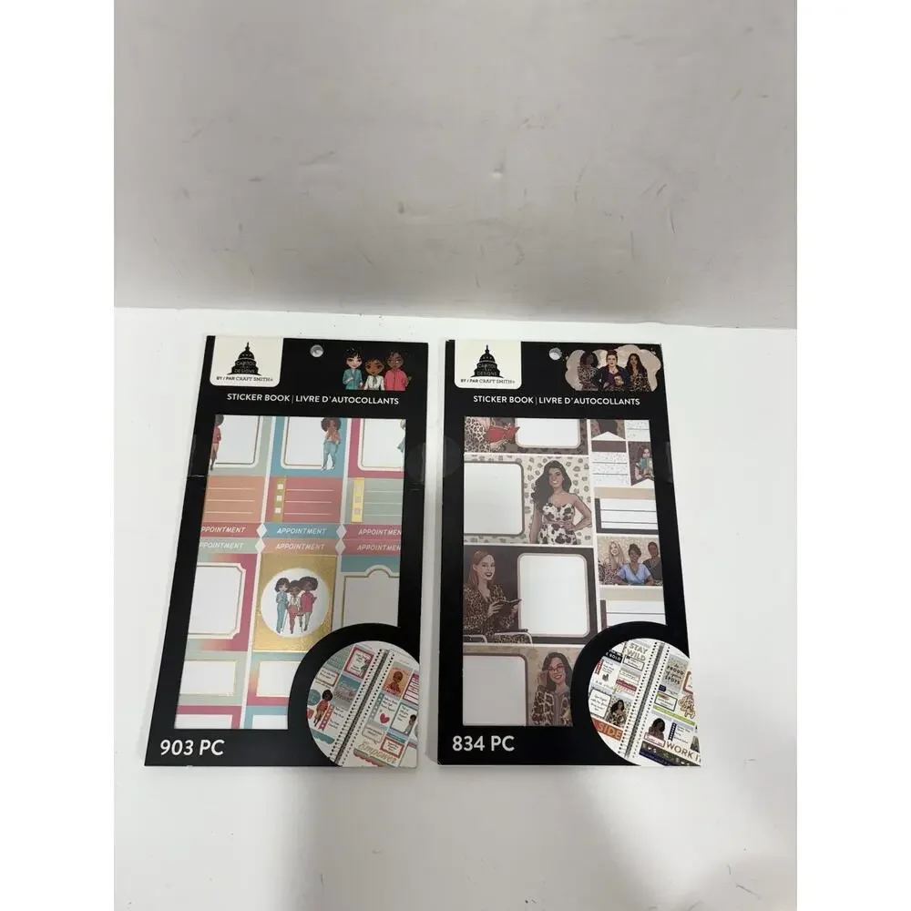 CRAFT SMITH Planner Stickers Book Lot Of 2 - Appointment 903pc+ Leopard Glam 834